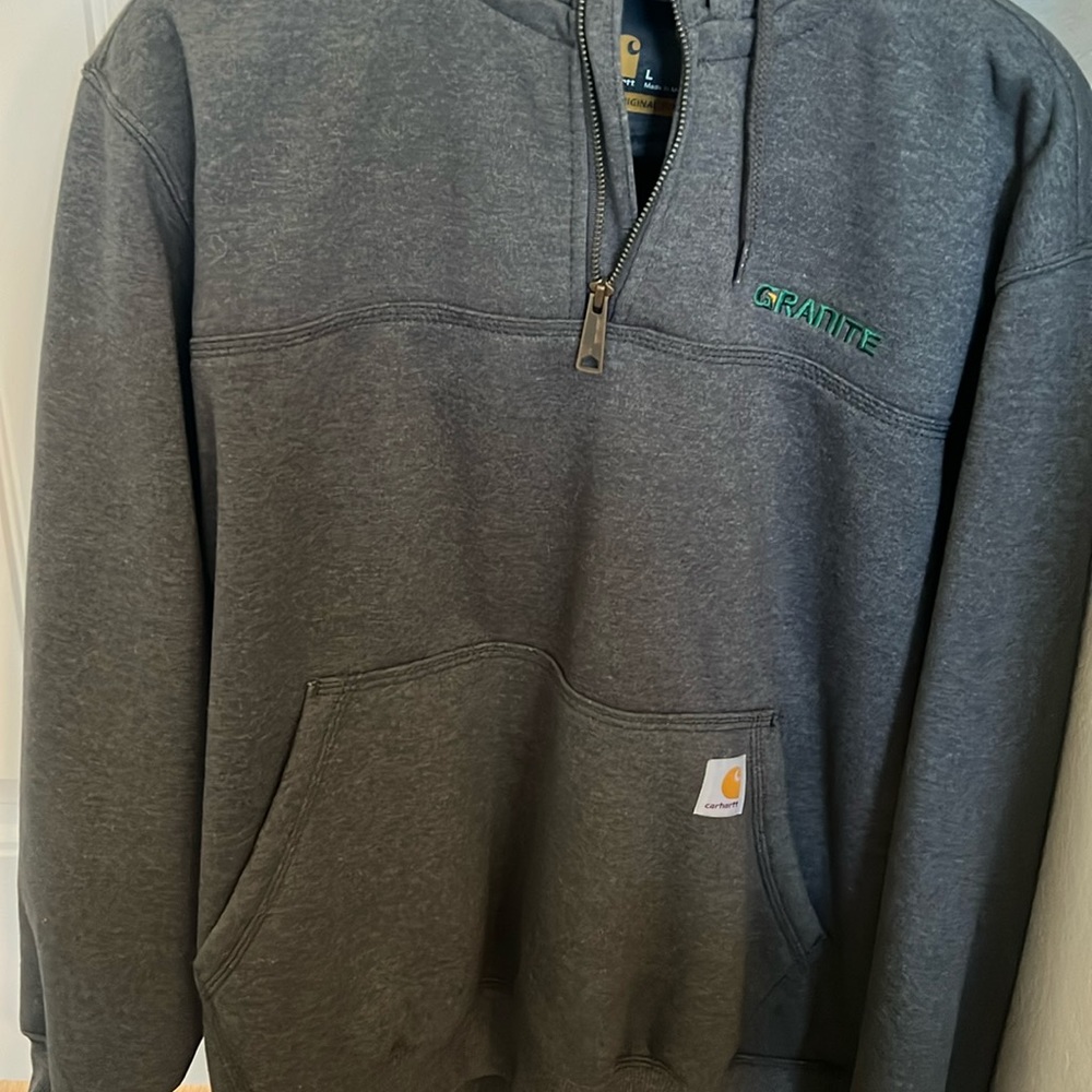 Carhartt sweatshirt.